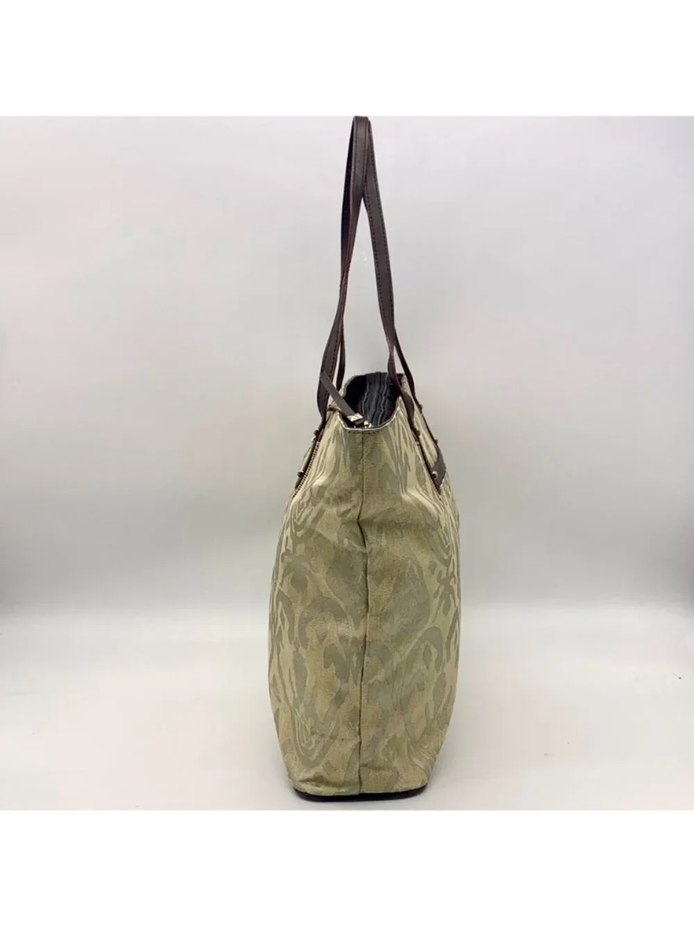 Stella And Dot Cream Geometric Print Tote